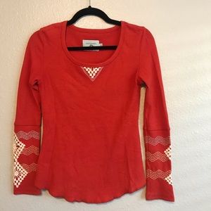 Judith March | Crochet/Embroidery Thermal Shirt